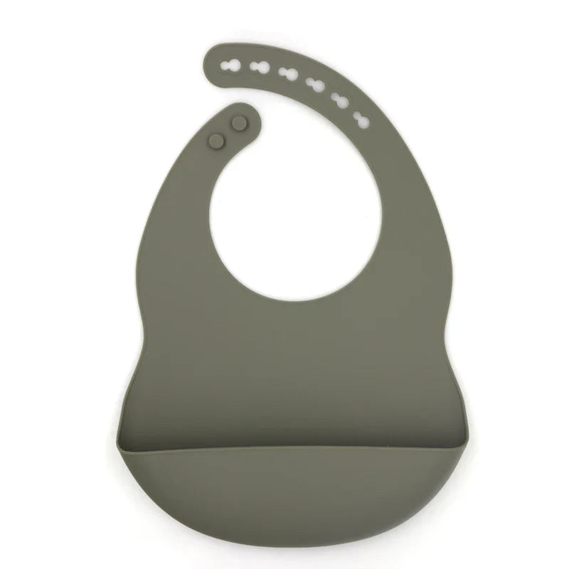 Bavoir imperméable en silicone souple pour bébé – Facile à nettoyer, multicolore